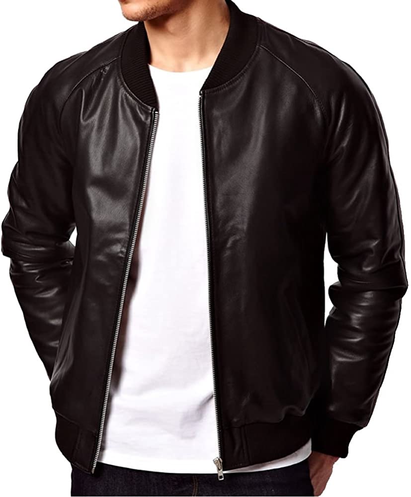 Classyak Fashion Faux Leather Bomber Style Jacket
