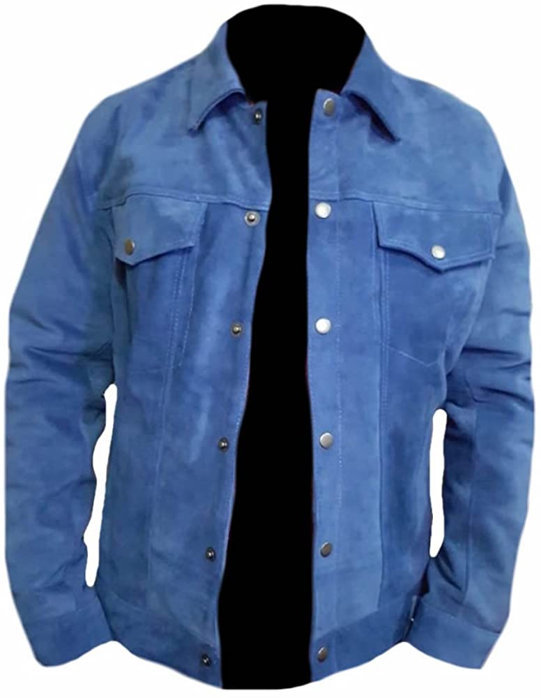 Classyak Men's Fashion Stylish Jacket Suede Leather Coat