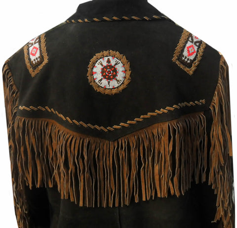 Classyak Western Leather Jacket, A Grade Suede Leather
