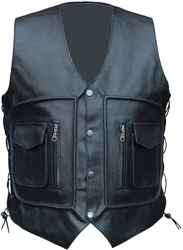 Classyak Men's Fashion Waist Coat Pocket Vest