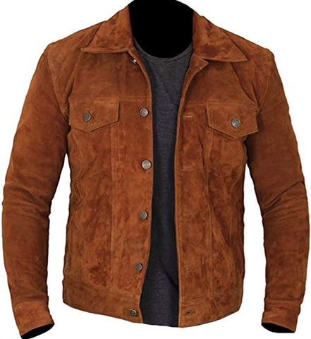 Classyak Men's Fashion Moto Stylish Suede Leather Jacket