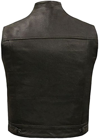 Classyak Men's Fashion Real Leather Stylish Waist Coat