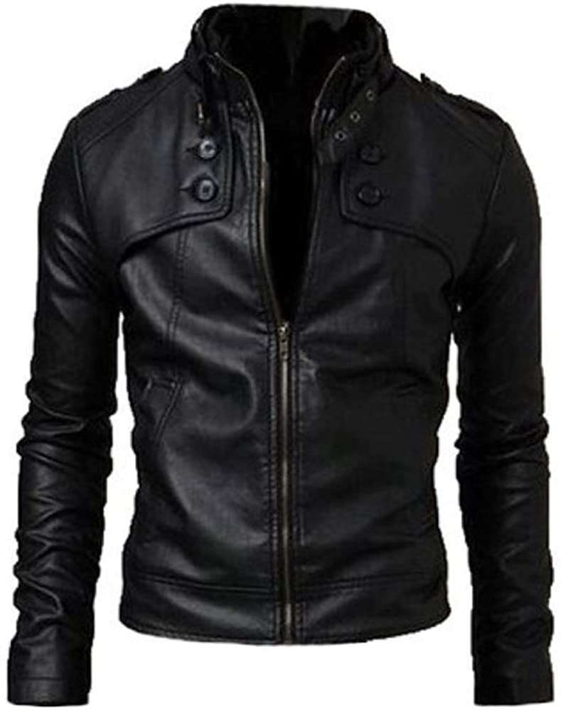 Classyak Men's Slim Fit Real Leather Jacket