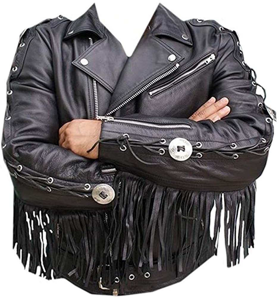 Classyak Western Style Moto Jacket, Quality Cowhide Leather