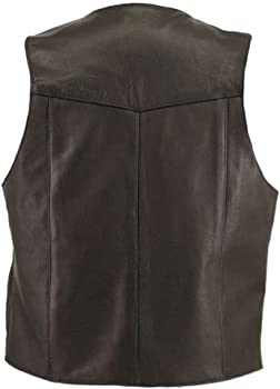 Classyak Men's Fashion Genuine Leather Moto Vest