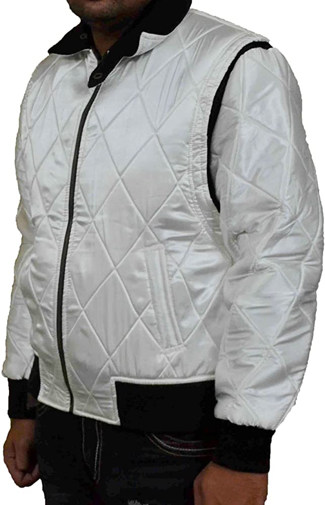 Classyak Men's Bomber Leather Jacket, Shaded Scorpio at Back