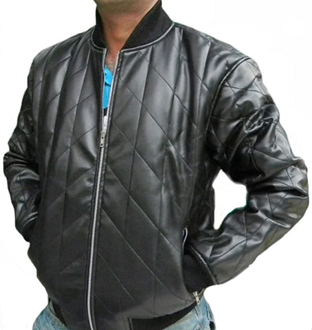 Classyak Quilted Real Leather Jacket Black