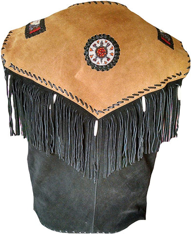 Classyak Men's Cowboy Suede Leather Vest