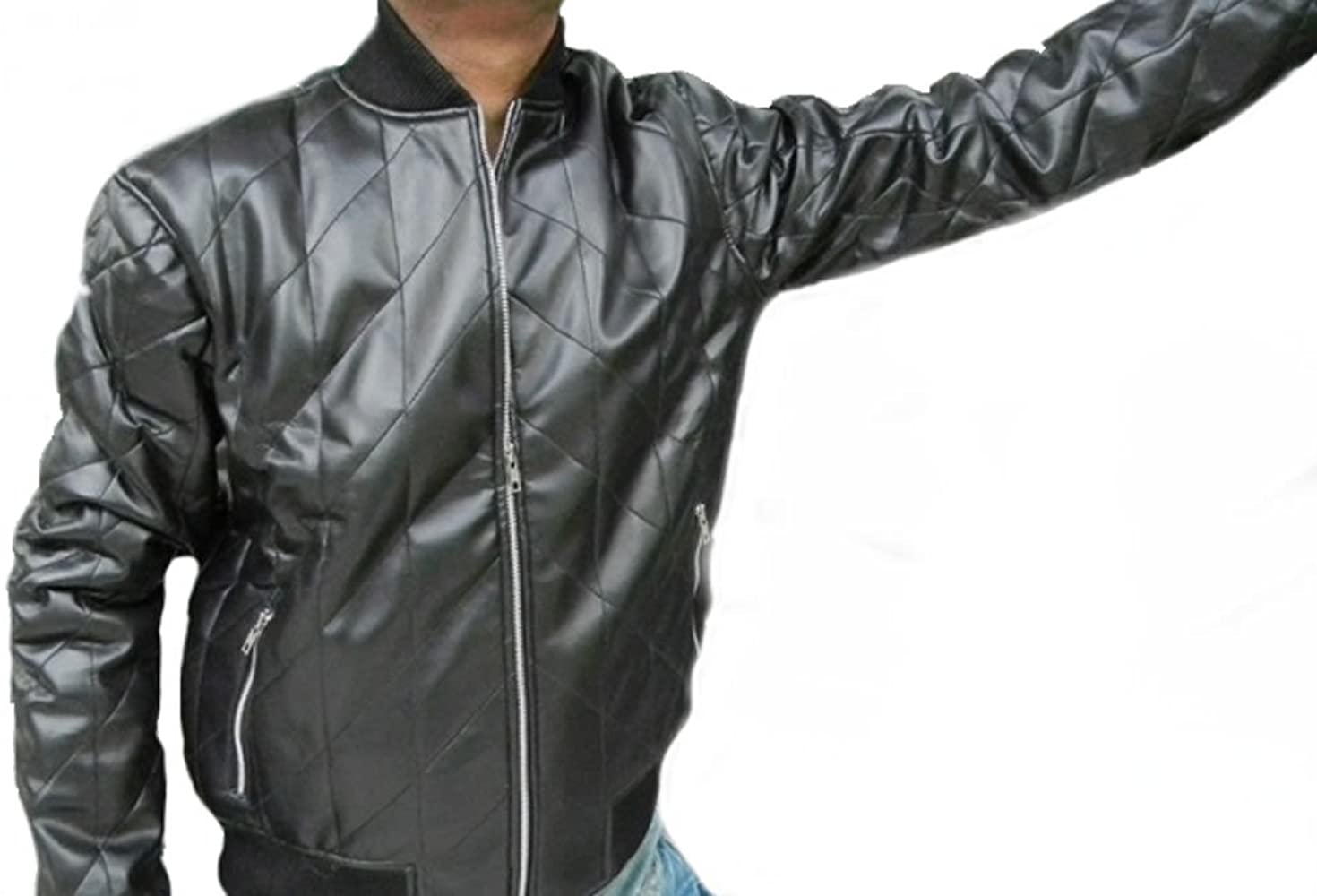 Classyak Quilted Real Leather Jacket Black