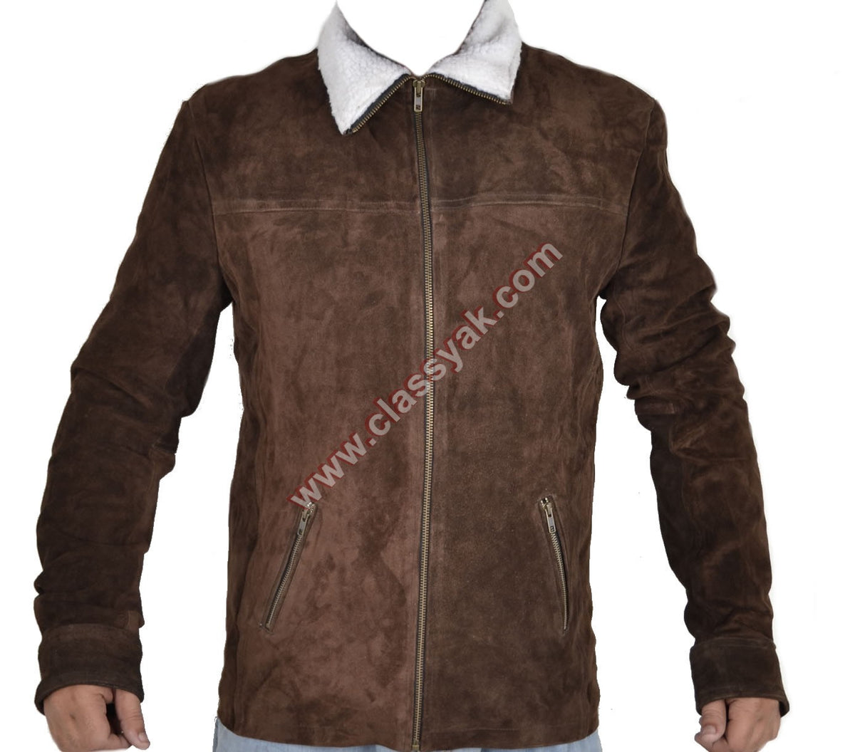 Classyak Walking Dead Series Rick Grimes Suede Leather Jacket, Xs-5xl
