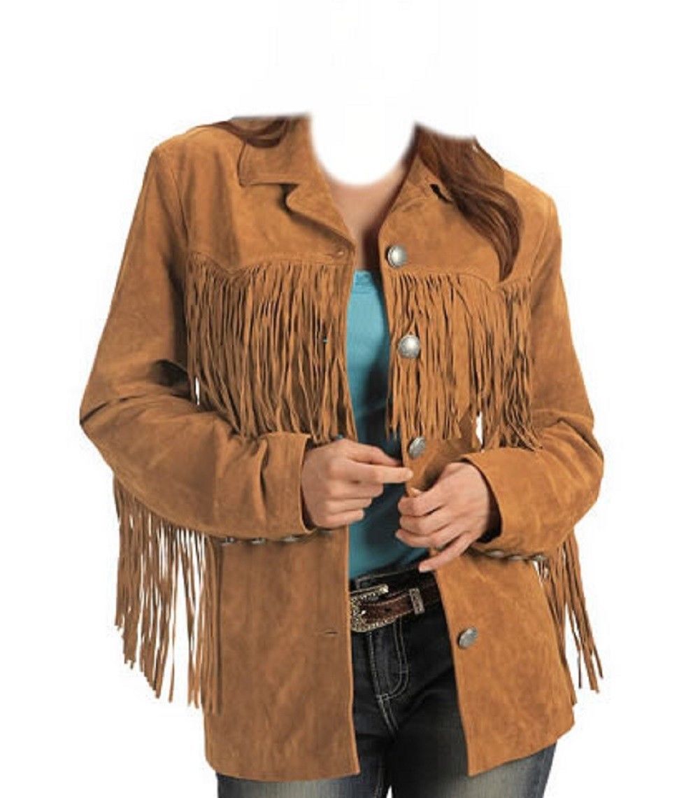 Women Western Leather Jacket - Original Suede Leather