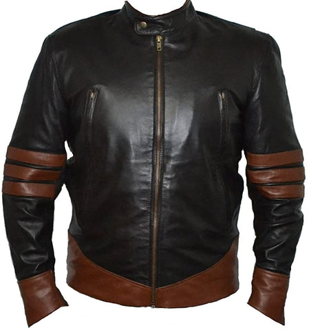 Classyak Mens Faux / Artificial Leather Jacket Brown