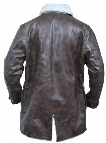 Classyak Men's Faux Leather Bane Coat