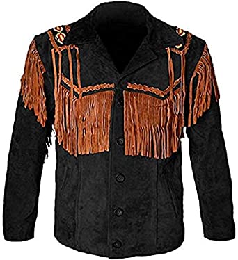 Classyak Western Leather Jackets for Men Cowboy Leather Jacket