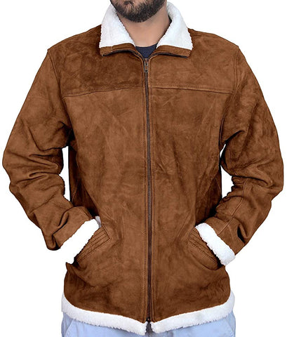 Classyak Men's Fashion Leather Jacket Furr Collar