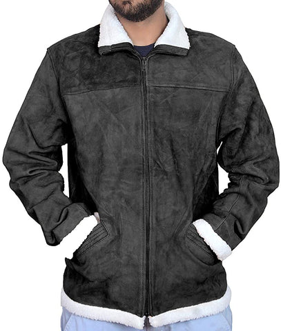 Classyak Men's Fashion Leather Jacket Furr Collar