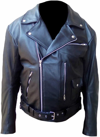 Classyak Men's Fashion Brando Style Real Leather Jacket