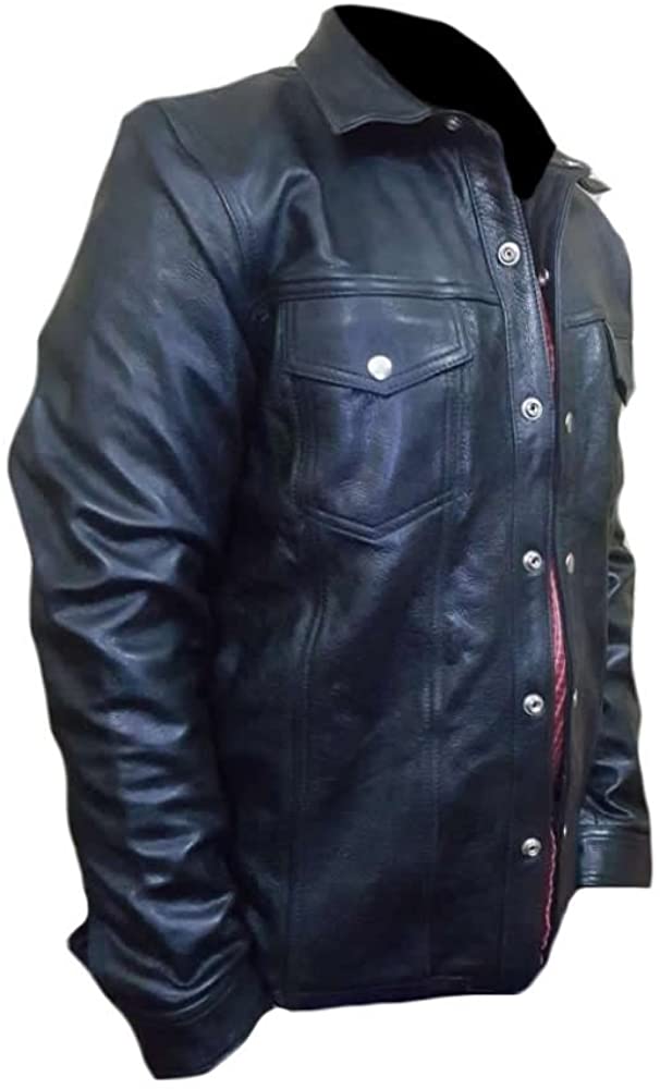 Classyak Men's Fashion Real Leather Coat