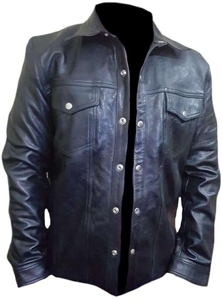Classyak Men's Fashion Real Leather Coat