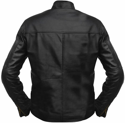 Classyak Men's Fashion Leather Biker Jacket