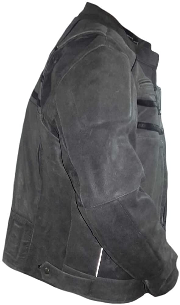 Classyak Men's Fashion Vintage Style Real Leather Moto Jacket