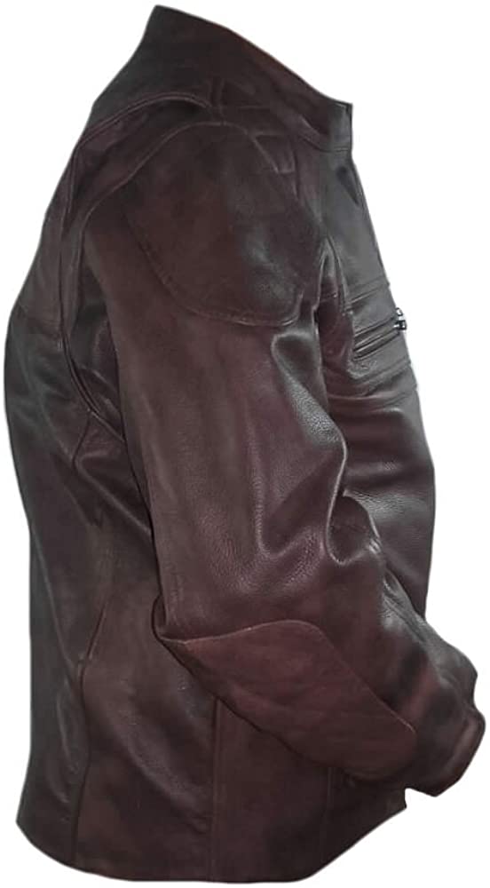 Classyak Men's Fashion Vintage Style Real Leather Jacket