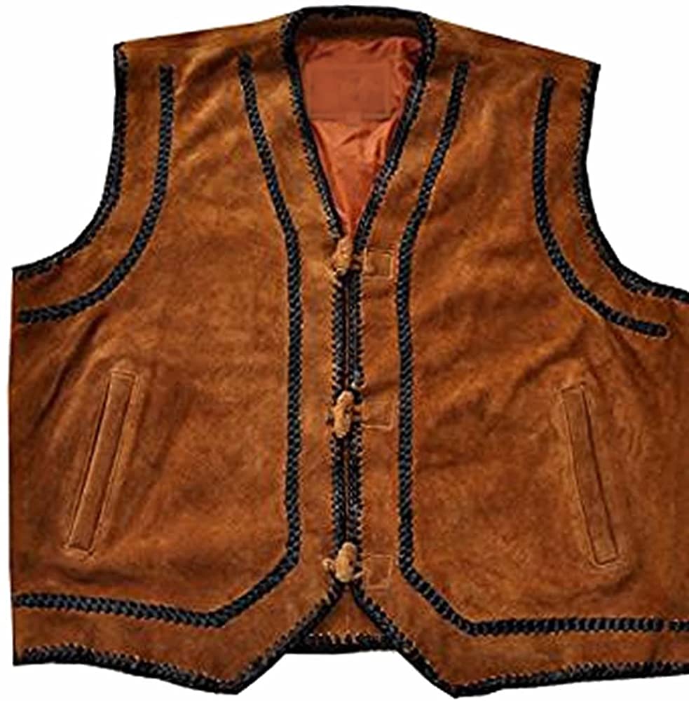 Classyak Men's Fashion Leather Stylish Vest