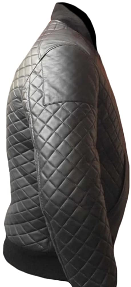 Classyak Men's Fashion Bomber Style Leather Jacket