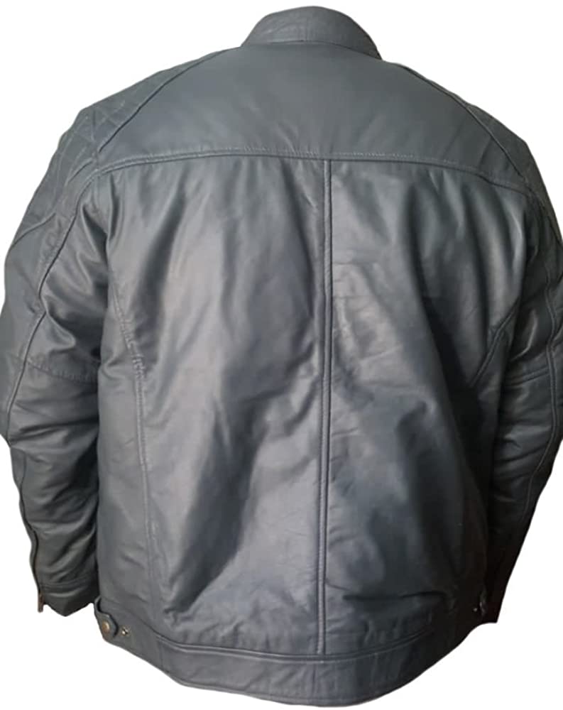 Classyak Men's Fashion Real Leather Moto Jacket