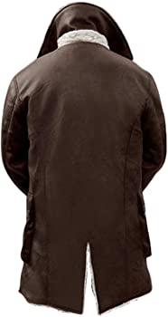 Classyak Men's Fashion Coat with Artificial Fur