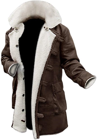 Classyak Men's Fashion Coat with Artificial Fur