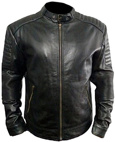 Classyak Men's Fashion Biker Leather Jacket