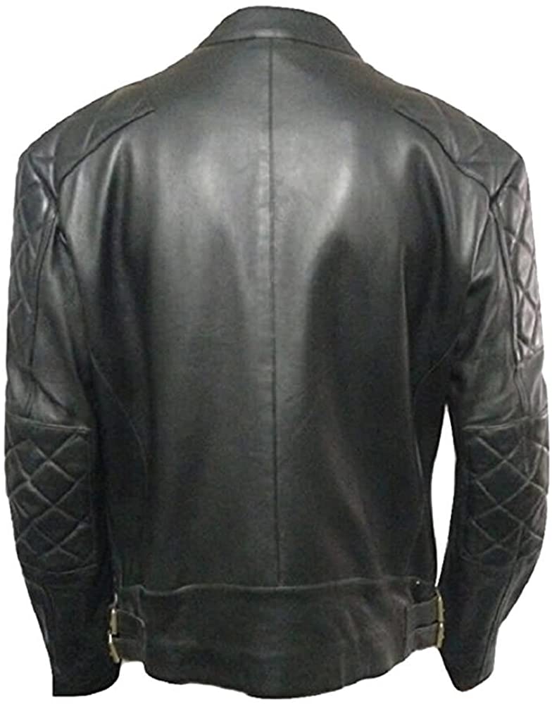 Classyak Men's Fashion Beckham Style Leather Jacket