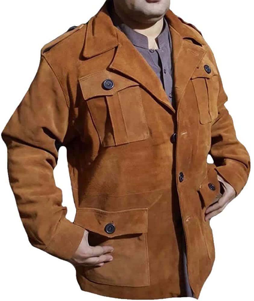 Classyak Men's Fashion Leather Stylish Coat