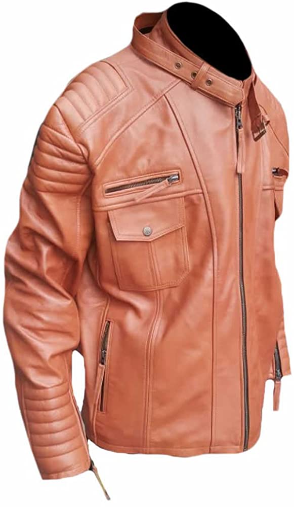 Classyak Men's Fashion Stylish Real Leather Biker Jacket