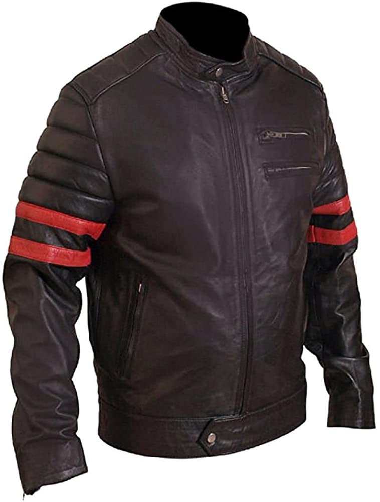 Classyak Men's Fashion Mayhum Leather Punk Jacket