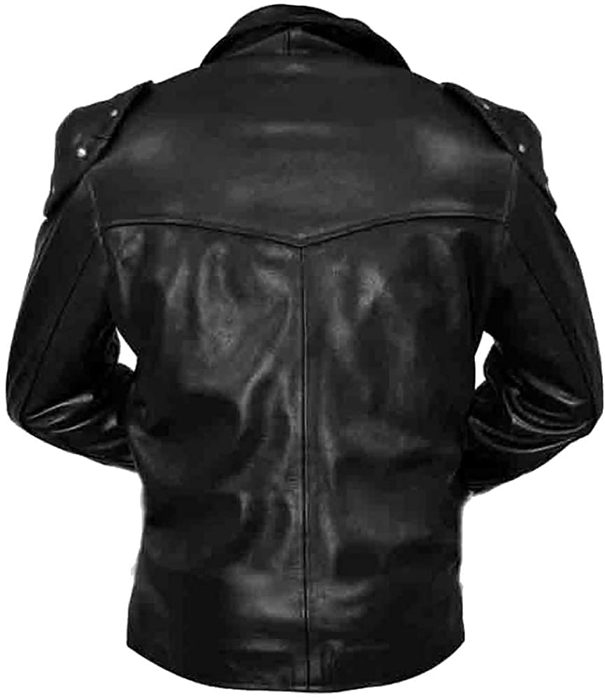 Classyak Men's Fashion Brando Style Biker Jacket