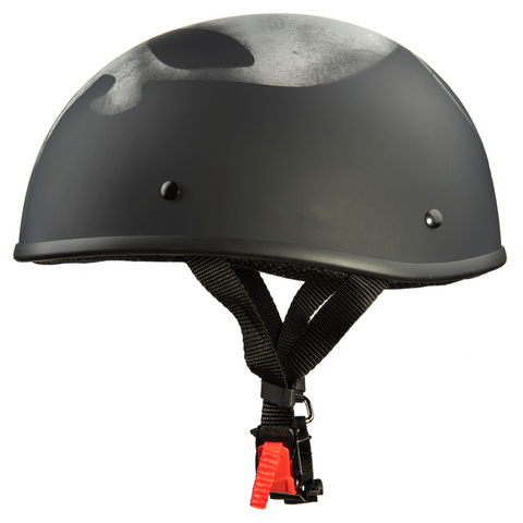 Beanie Skull Motorcycle Half Helmet - Small and Light DOT Approved Skull Cap / No Peak