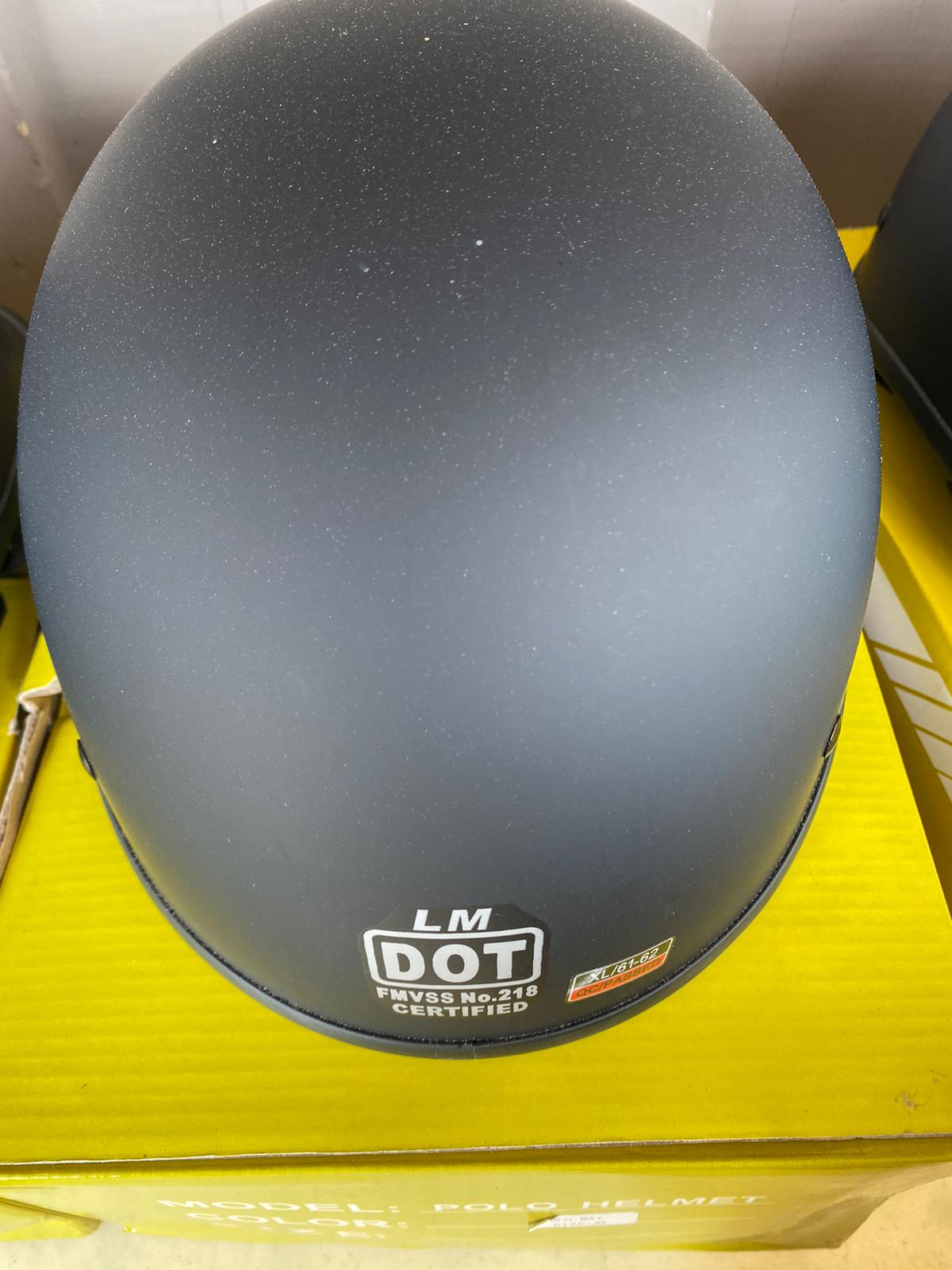 Beanie Skull Motorcycle Half Helmet - Small and Light DOT Approved Skull Cap / No Peak