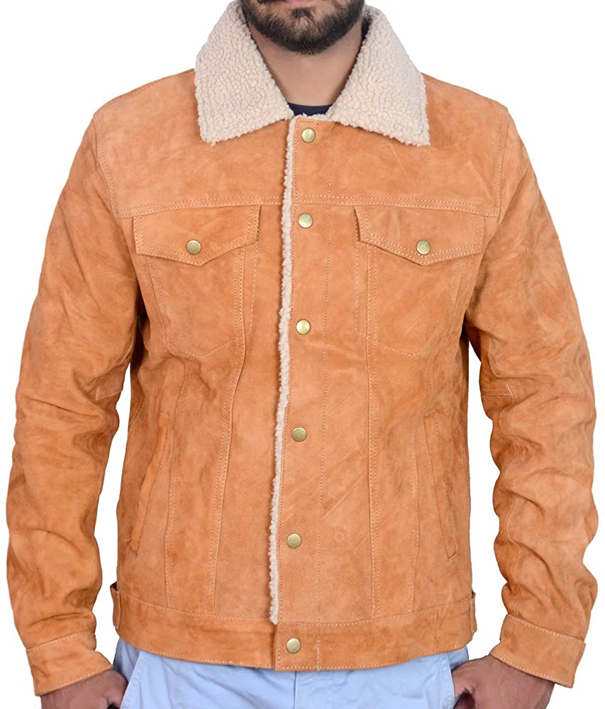 Classyak Men's Fashion Suede Leather Stylish Jacket