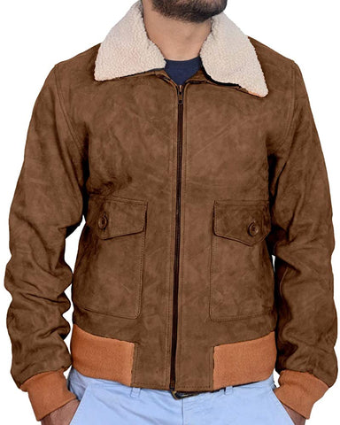 Classyak Fashion Leather Jackets for Men Bomber Style Furr Collar