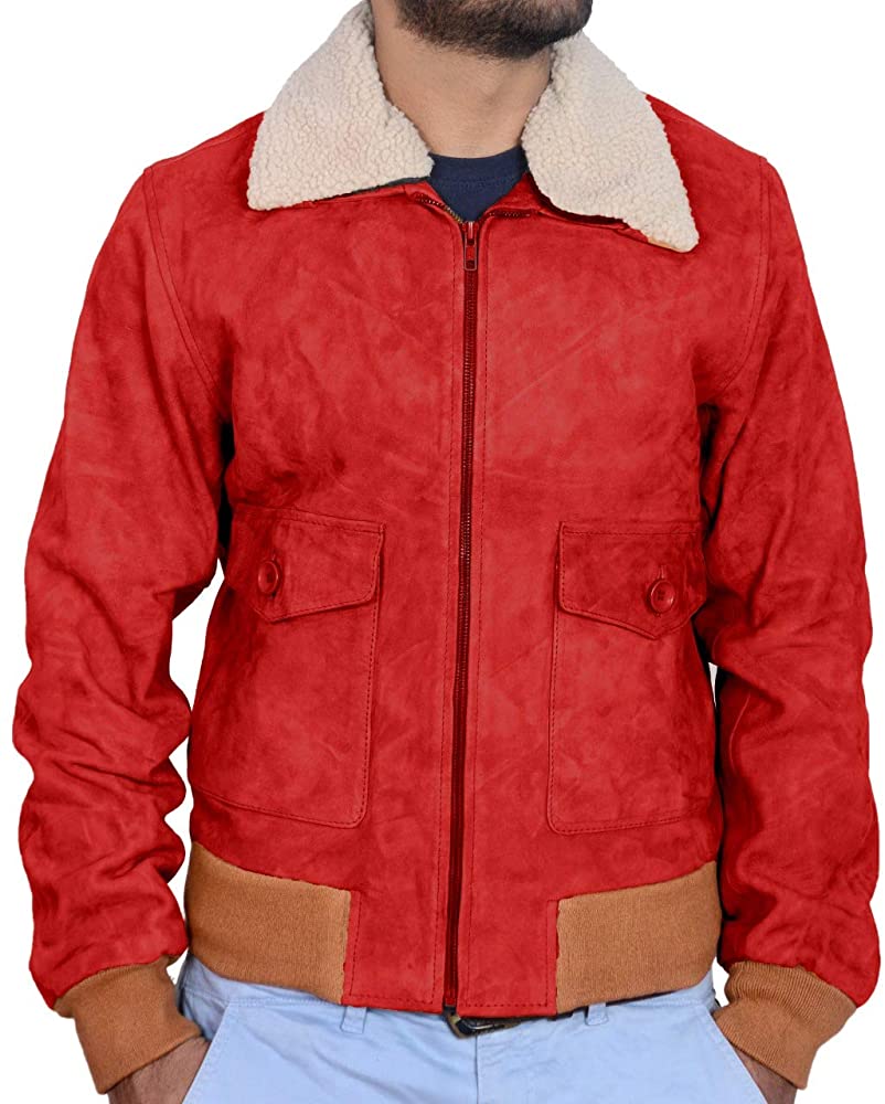 Classyak Fashion Leather Jackets for Men Bomber Style Furr Collar