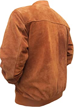 Classyak Men's Fashion SLIMFIT Suede Real Leather Bomber Jacket