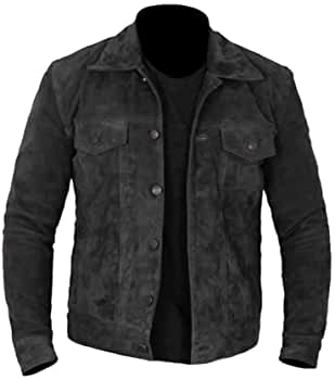 Classyak Men's Fashion Moto Stylish Suede Leather Jacket