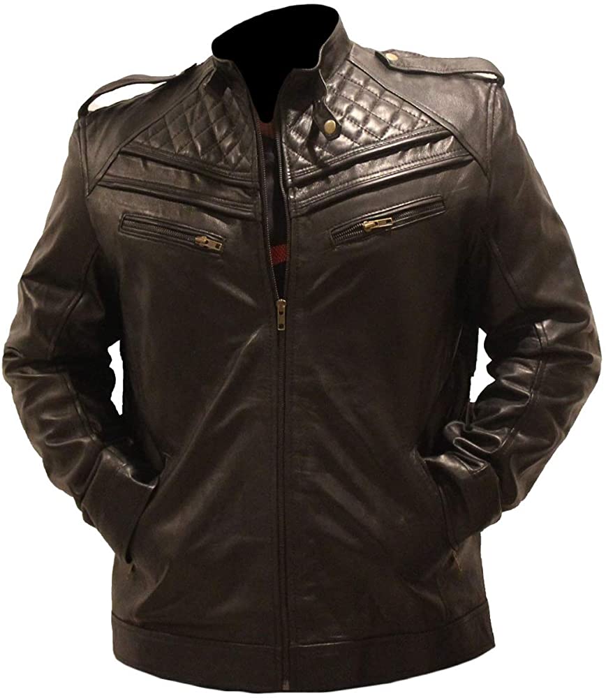 Classyak Men's Fashion Real Leather Moto Stylish Jacket