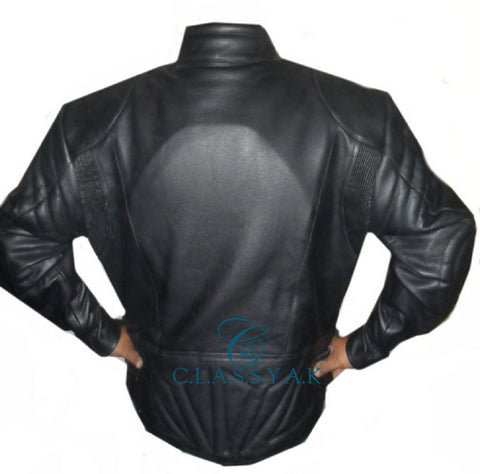 Gladiator Biker Leather Jacket Men Cowhide Leather motorcycle
