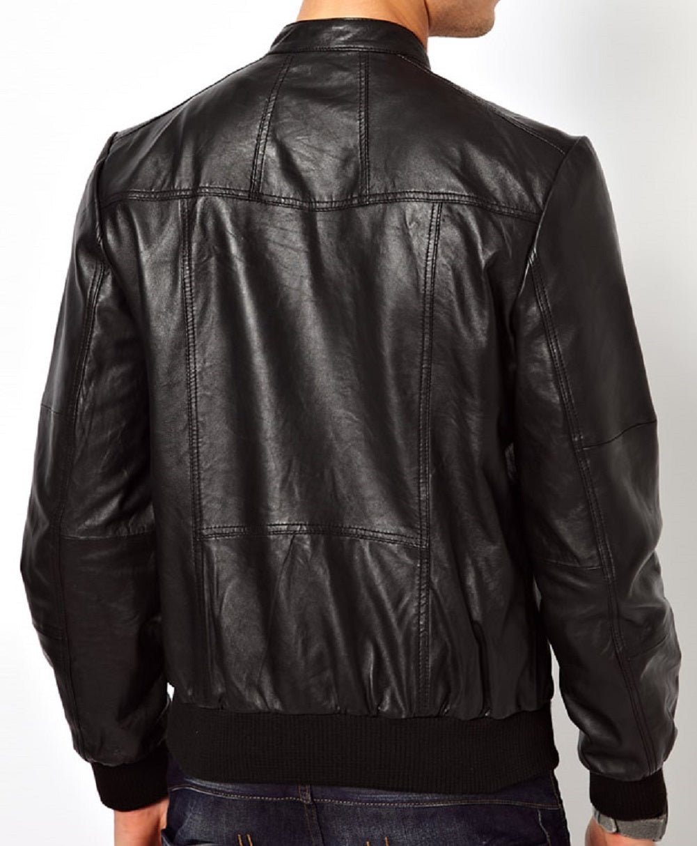 Classyak Men fashion Real Leather Jacket Black Steal