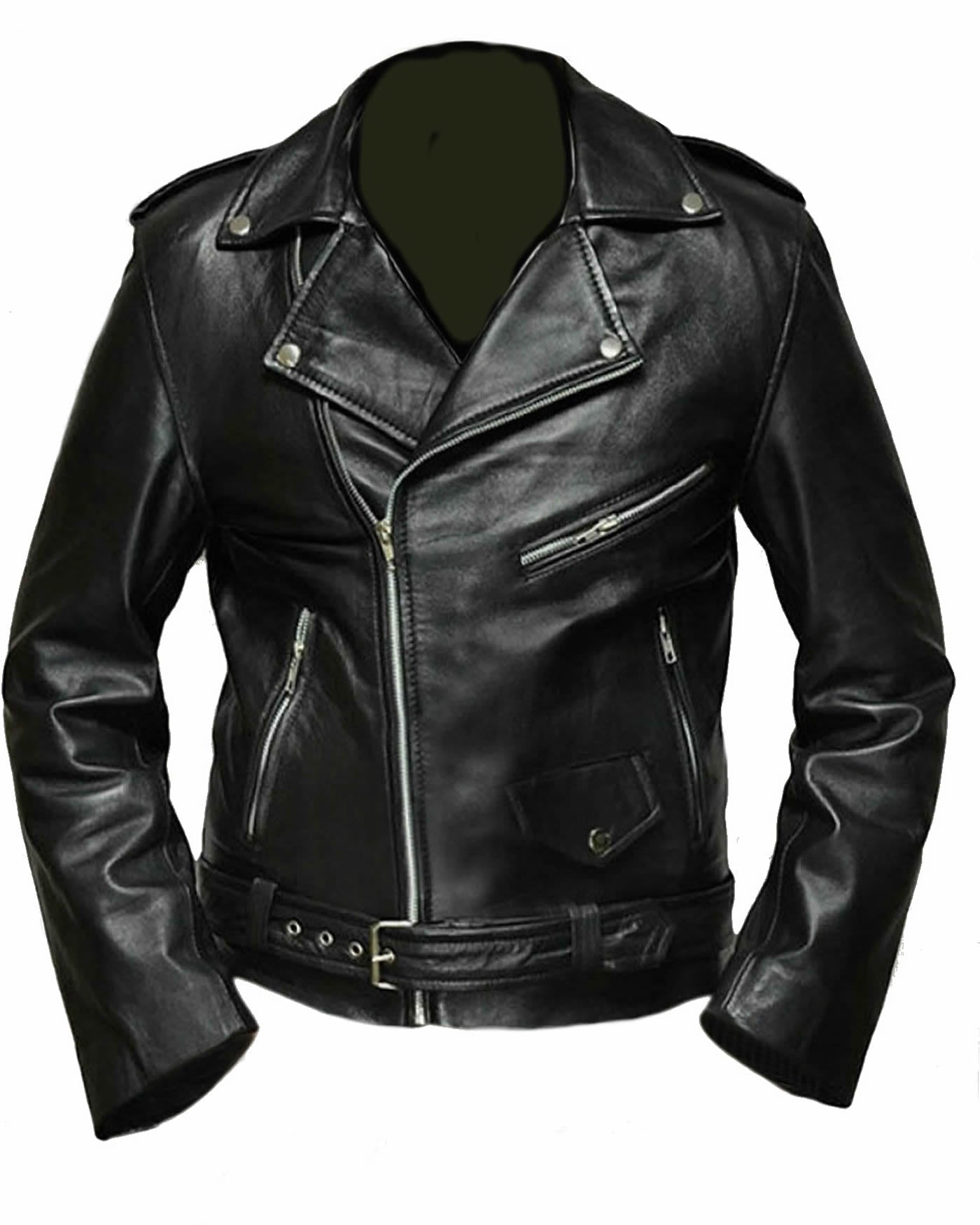 Classyak Terminator Faux Leather Motorbike Jacket, Top Quality Xs-5xl
