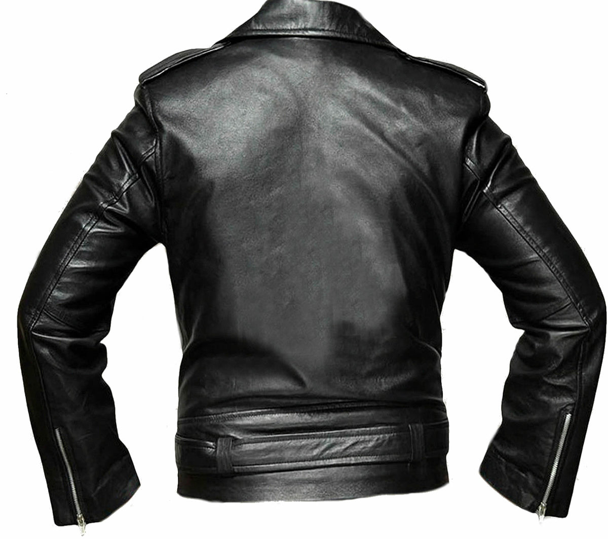Classyak Terminator Real Leather Motorbike Jacket, Top Quality Sheep Black, Xs-5xl