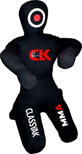 Classyak MMA Jiu Jitsu Martial Arts Training Wrestling Black Sitting Position Punching Bag - Unfilled